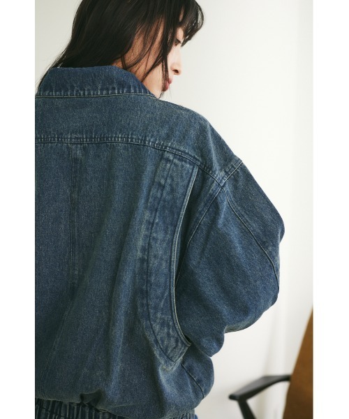 MIEL CRISHUNANT（ミエルクリシュナ）の「【ユニセックス】ヴィンテージライクデニムブルゾン（ブルゾン・レディース・ライトブラック/ブルー/ライトブルー・FREE）」の18枚目の写真