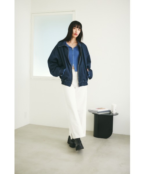 【セール】【ユニセックス】ヴィンテージライクデニムブルゾン（ブルゾン）｜MIEL CRISHUNANT（ミエルクリシュナ）