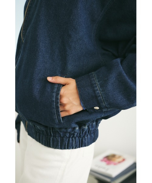 【セール】【ユニセックス】ヴィンテージライクデニムブルゾン（ブルゾン）｜MIEL CRISHUNANT（ミエルクリシュナ）