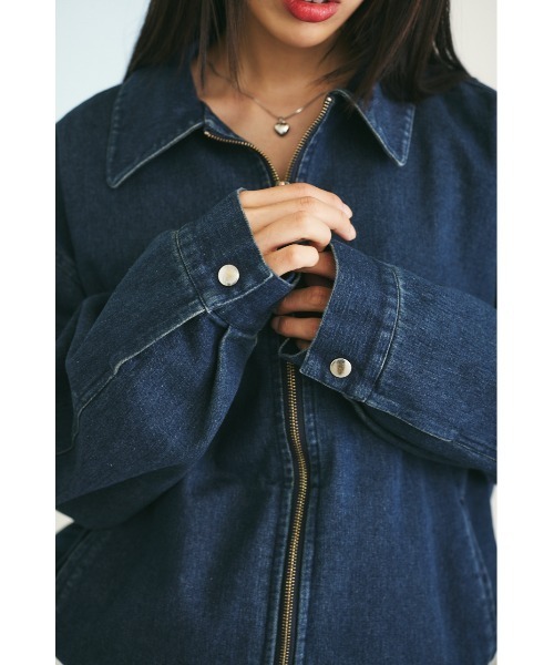 【セール】【ユニセックス】ヴィンテージライクデニムブルゾン（ブルゾン）｜MIEL CRISHUNANT（ミエルクリシュナ）