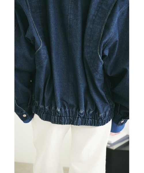 【セール】【ユニセックス】ヴィンテージライクデニムブルゾン（ブルゾン）｜MIEL CRISHUNANT（ミエルクリシュナ）
