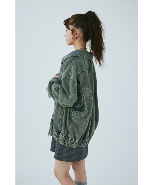 【セール】【ユニセックス】ヴィンテージライクデニムブルゾン（ブルゾン）｜MIEL CRISHUNANT（ミエルクリシュナ）