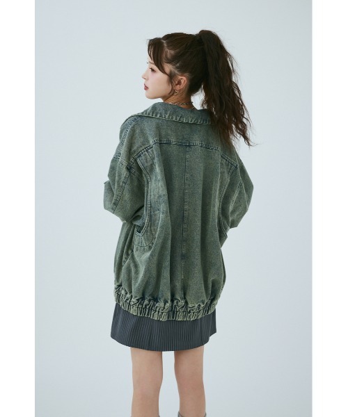 【セール】【ユニセックス】ヴィンテージライクデニムブルゾン（ブルゾン）｜MIEL CRISHUNANT（ミエルクリシュナ）