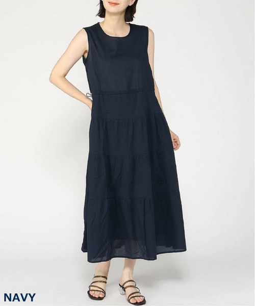 PREFERIR(プレフェリール)の「ドロストティアードワンピース(ワンピース・レディース・ネイビー/ブラック/ブルー・LARGE/MEDIUM)」の8枚目の写真