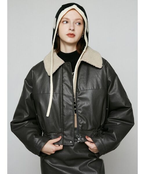 EMODA(エモダ)の「シャギーロゴニットキャップ(ニットキャップ/ビーニー・レディース・グレー/ブラック・FREE)」の12枚目の写真