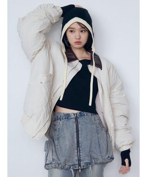 EMODA(エモダ)の「シャギーロゴニットキャップ(ニットキャップ/ビーニー・レディース・グレー/ブラック・FREE)」の17枚目の写真