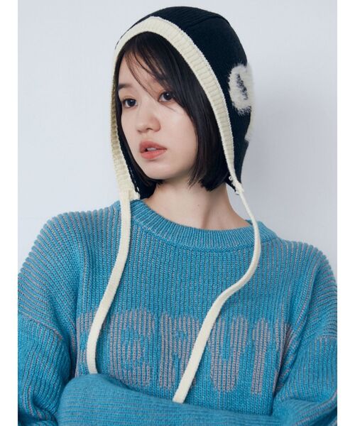 EMODA(エモダ)の「シャギーロゴニットキャップ(ニットキャップ/ビーニー・レディース・グレー/ブラック・FREE)」の21枚目の写真