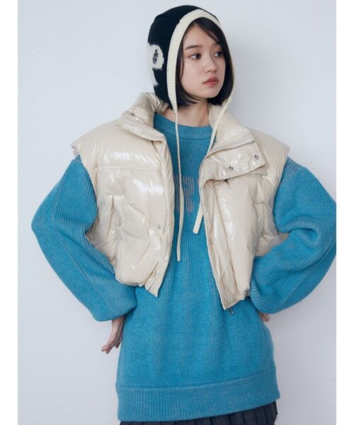 EMODA(エモダ)の「シャギーロゴニットキャップ(ニットキャップ/ビーニー・レディース・グレー/ブラック・FREE)」の22枚目の写真