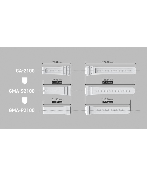 G-SHOCK（ジーショック）の「GMA-P2100シリーズ / GMA-P2100ST-7AJF（アナログ腕時計・レディース・アイボリー・FREE）」の21枚目の写真