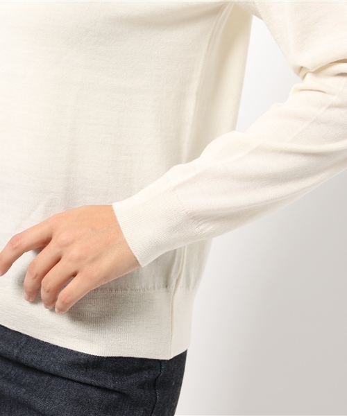 IENA(イエナ)の「AURALEE W/C ハイゲージタートルネックプルオーバー◆(ニット/セーター・レディース・キャメル/ホワイト・FREE)」の5枚目の写真