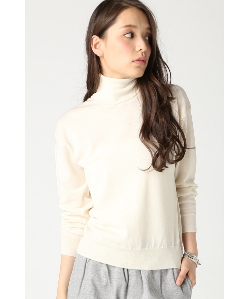 IENA(イエナ)の「AURALEE W/C ハイゲージタートルネックプルオーバー◆(ニット/セーター・レディース・キャメル/ホワイト・FREE)」の18枚目の写真