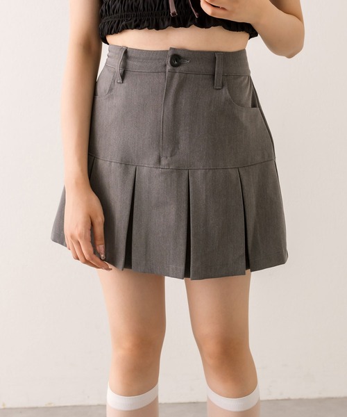 OLIVE des OLIVE(オリーブデオリーブ)の「ボックスプリーツミニスカート(スカート・レディース・チャコールグレー/ブラウン系その他/グレー系その他/ブラウン・FREE)」の21枚目の写真