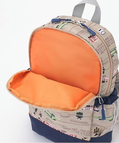 kladskap（クレードスコープ）の「電車総柄リュック（バックパック/リュック・キッズ・ベージュ/エメラルド・SS/S）」の17枚目の写真