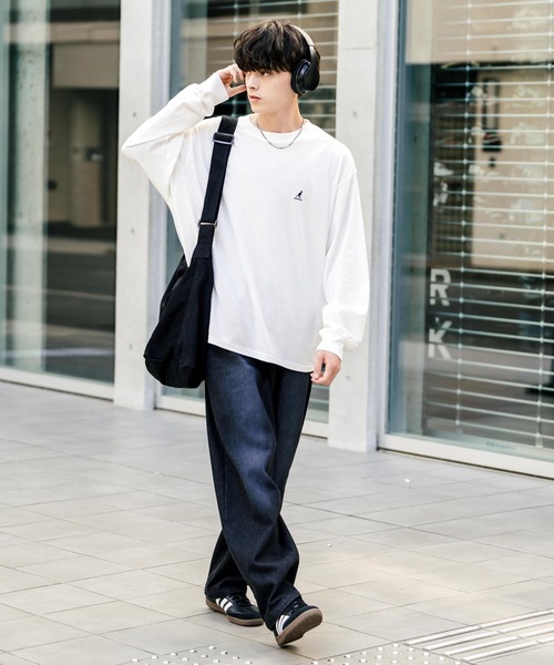 KANGOL(カンゴール)の「【KANGOL/カンゴール】別注コラボオーバーサイズカンガールプリント長袖Tシャツ / ロンT(Tシャツ/カットソー・メンズ・ブルー系/ブルー/ブラック/ブラック系/ホワイト系/ブルーグリーン/グリーン系/ピンク系/ピンク/ホワイト・XL/L/M)」の12枚目の写真