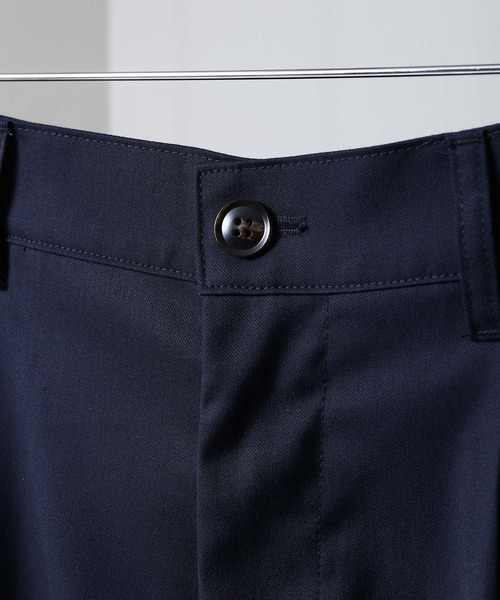 NILWAY（ニルウェイ）の「420g/m TR センタープレス ドレープ ワイド フレア袴パンツ/センタープレス トロミ ワイドスラックス【セットアップ対応】（スラックス・メンズ・ブラック/モスグリーン系/ホワイト/ネイビー/チャコール・SMALL/MEDIUM/LARGE）」の10枚目の写真