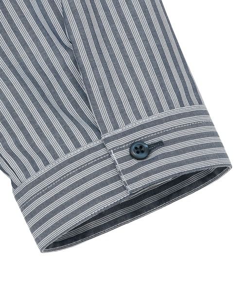 TOKYO SHIRTS(トウキョウシャツ)の「形態安定ノーアイロン スキッパー 7分袖ビジネスワイシャツ(ビジネスシャツ・レディース・ダークブルー・LL/M/L)」の5枚目の写真