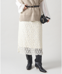 IENA（イエナ）の「Fluffy Wool レーススカート（スカート