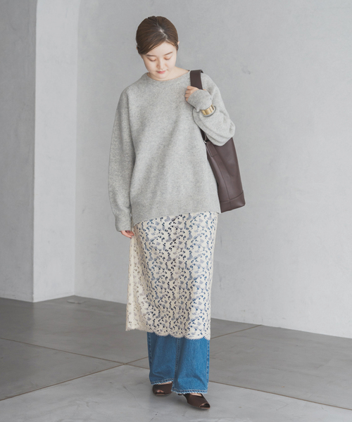IENA（イエナ）の「Fluffy Wool レーススカート（スカート）」 - WEAR