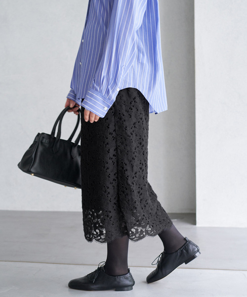 IENA（イエナ）の「Fluffy Wool レーススカート（スカート）」 - WEAR