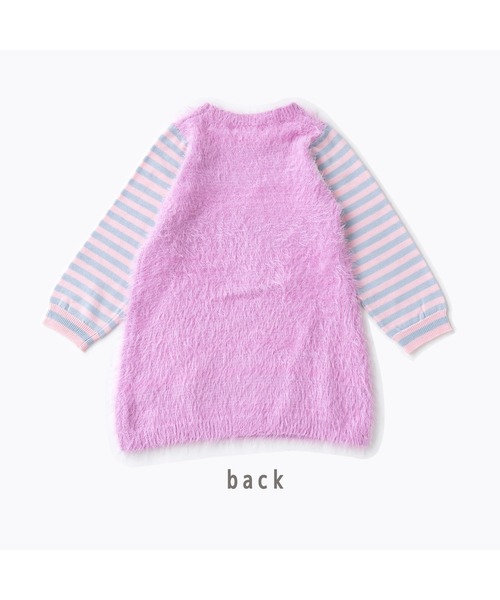 ami amie(アミアミ)の「アニマルフェイスワンピース(ワンピース・キッズ・パープル/ベージュ・130cm/115cm/85cm/100cm)」の8枚目の写真