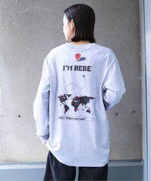 UNIT CHEST（ユニットチェスト）の「【UNIT CHEST】unique unisex long sleeve T-shirt/ユニークユニセックス ロンT OIF designer eggs コラボ where are you by kaamanisenanayake（Tシャツ/カットソー）」