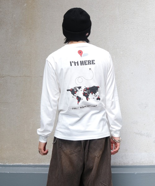 UNIT CHEST（ユニットチェスト）の「【UNIT CHEST】unique unisex long sleeve T-shirt/ユニークユニセックス ロンT OIF designer eggs コラボ where are you by kaamanisenanayake（Tシャツ/カットソー・レディース・ホワイト/杢グレー/ブラック・L/M/S）」の10枚目の写真