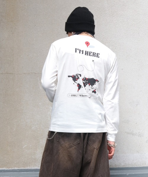 UNIT CHEST（ユニットチェスト）の「【UNIT CHEST】unique unisex long sleeve T-shirt/ユニークユニセックス ロンT OIF designer eggs コラボ where are you by kaamanisenanayake（Tシャツ/カットソー・レディース・ホワイト/杢グレー/ブラック・L/M/S）」の9枚目の写真