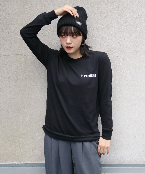 UNIT CHEST（ユニットチェスト）の「【UNIT CHEST】unique unisex long sleeve T-shirt/ユニークユニセックス ロンT OIF designer eggs コラボ where are you by kaamanisenanayake（Tシャツ/カットソー・レディース・ホワイト/杢グレー/ブラック・L/M/S）」の19枚目の写真