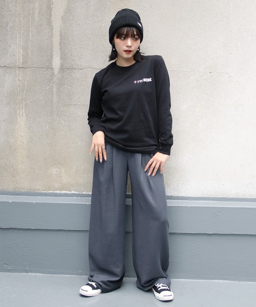 UNIT CHEST（ユニットチェスト）の「【UNIT CHEST】unique unisex long sleeve T-shirt/ユニークユニセックス ロンT OIF designer eggs コラボ where are you by kaamanisenanayake（Tシャツ/カットソー・レディース・ホワイト/杢グレー/ブラック・L/M/S）」の21枚目の写真