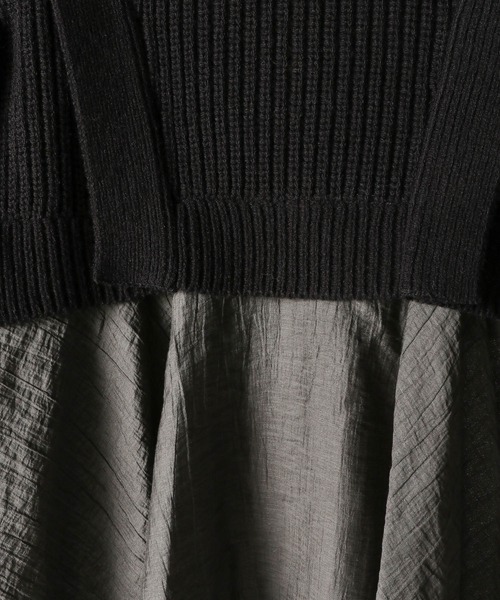 mysty woman（ミスティウーマン）の「ベストドッキングブラウス　152989（シャツ/ブラウス・レディース・ブラック/ベージュ・FREE）」の11枚目の写真