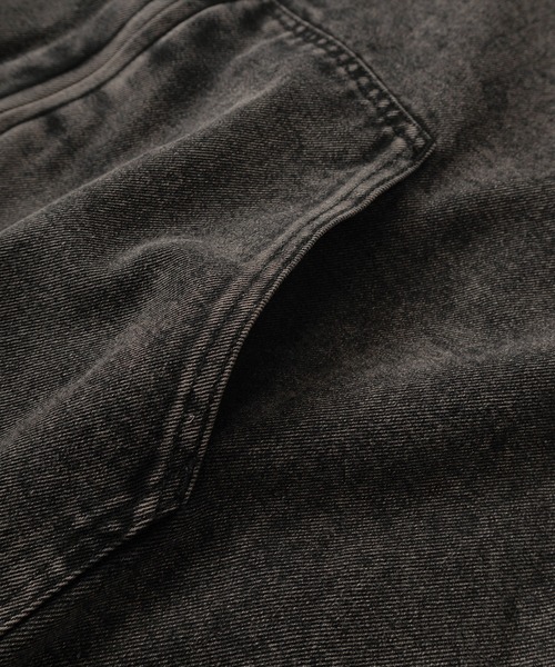 TIMELY WARNING（タイムリーワーニング）の「【TIMELY WARNING/タイムリーワーニング】ウォッシュ加工 ヴィンテージライクデニム ワークフードブルゾン/ワークジャケット（デニムジャケット・メンズ・インディゴブルー/ブラック系その他・M/L/XL）」の7枚目の写真