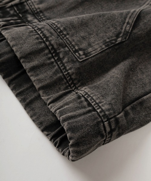 TIMELY WARNING（タイムリーワーニング）の「【TIMELY WARNING/タイムリーワーニング】ウォッシュ加工 ヴィンテージライクデニム ワークフードブルゾン/ワークジャケット（デニムジャケット・メンズ・インディゴブルー/ブラック系その他・M/L/XL）」の8枚目の写真