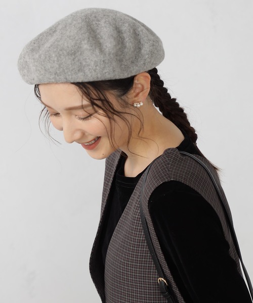 FOUND GOOD（ファウンドグッド）の「ベレーボウ（ハンチング/ベレー帽・レディース・ブラック/グレー系5/アイボリー/レッド系8・FREE）」の7枚目の写真