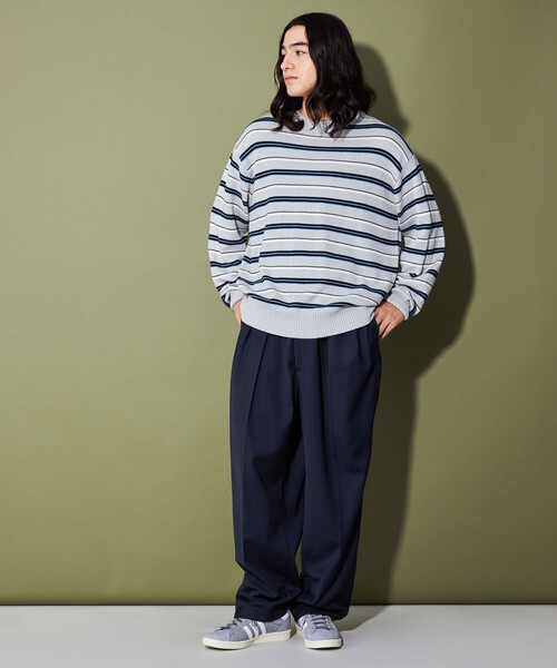 CITEN(シテン)の「<CITEN>ダブルクロス 2プリーツシェフパンツ(チノパンツ・メンズ・グレー/ブラック/ネイビー・S/L/M)」の11枚目の写真