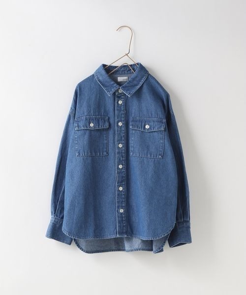 LOWRYS FARM（ローリーズファーム）の「デニムシャツ　 137074（シャツ/ブラウス・キッズ・ブルー・150cm/140cm/130cm/120cm/110cm）」の6枚目の写真