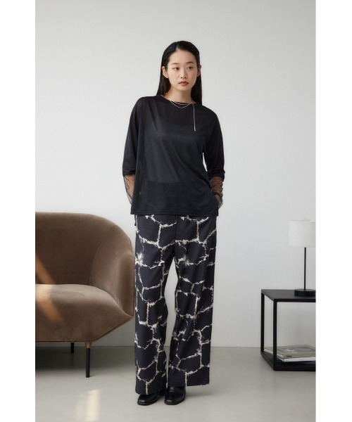 AZUL by moussy（アズールバイマウジー）の「袖シアーカットソートップス（Tシャツ/カットソー・レディース・ブラック/スモークピンク/ブラック系その他/グレー/ホワイト・FREE）」の19枚目の写真