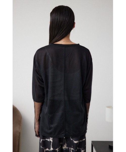 AZUL by moussy（アズールバイマウジー）の「袖シアーカットソートップス（Tシャツ/カットソー・レディース・ブラック/スモークピンク/ブラック系その他/グレー/ホワイト・FREE）」の22枚目の写真