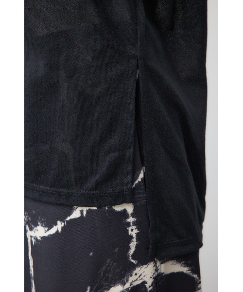 AZUL by moussy（アズールバイマウジー）の「袖シアーカットソートップス（Tシャツ/カットソー・レディース・ブラック/スモークピンク/ブラック系その他/グレー/ホワイト・FREE）」の17枚目の写真