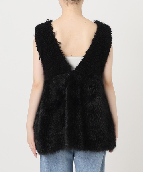 IENA（イエナ）の「RITTO/リット ROOP FUR VEST ベスト 202490-FT（ベスト・レディース・ブラック/ベージュ・FREE）」の18枚目の写真