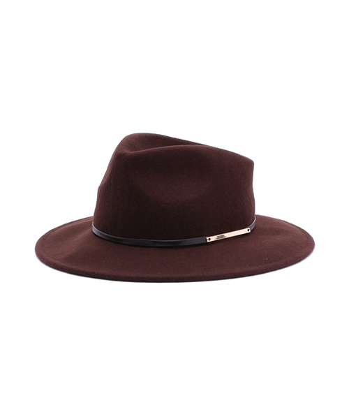 Discoat Parisien（ディスコートパリシアン）の「プレート付中折ハット（ハット・レディース・ブラック/ベージュ/ブラウン/グレー・ﾌﾘ-）」の3枚目の写真