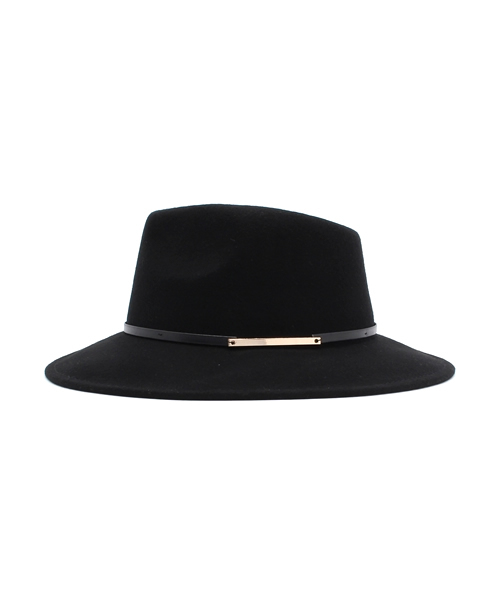 Discoat Parisien（ディスコートパリシアン）の「プレート付中折ハット（ハット・レディース・ブラック/ベージュ/ブラウン/グレー・ﾌﾘ-）」の5枚目の写真