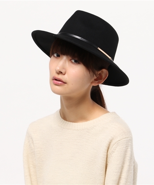 Discoat Parisien（ディスコートパリシアン）の「プレート付中折ハット（ハット・レディース・ブラック/ベージュ/ブラウン/グレー・ﾌﾘ-）」の12枚目の写真
