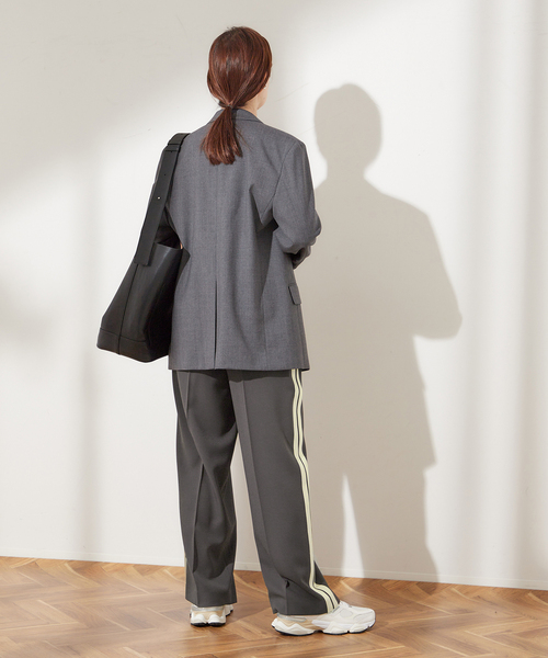 journal standard L'essage（ジャーナルスタンダードレサージュ）の「PE/ツイルラインパンツ2（スラックス・レディース・グレー/ブラック・36/38）」の6枚目の写真