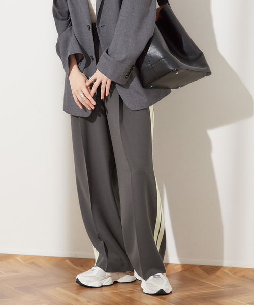 journal standard L'essage（ジャーナルスタンダードレサージュ）の「PE/ツイルラインパンツ2（スラックス・レディース・グレー/ブラック・36/38）」の8枚目の写真