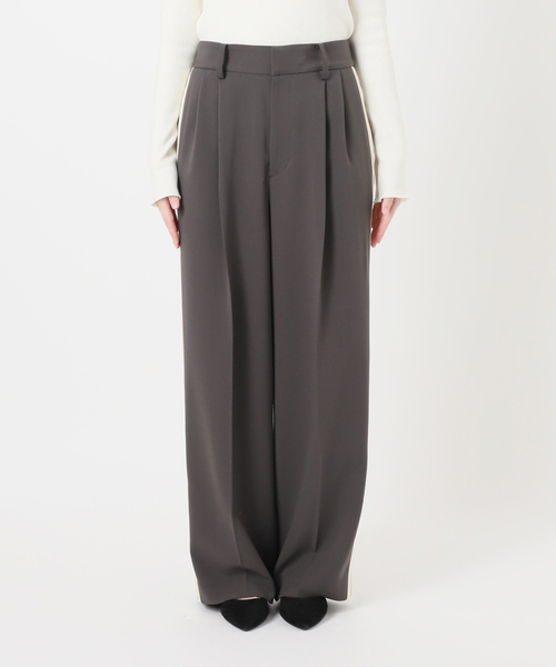 journal standard L'essage（ジャーナルスタンダードレサージュ）の「PE/ツイルラインパンツ2（スラックス・レディース・グレー/ブラック・36/38）」の20枚目の写真