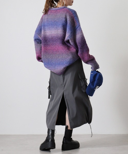 FUNALIVE（ファンアライブ）の「.works 合繊バルーンカーゴスカート（スカート・レディース・ブラック/ダークグレー/グレー・M）」の13枚目の写真