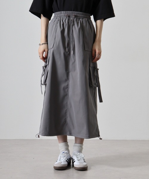 FUNALIVE（ファンアライブ）の「.works 合繊バルーンカーゴスカート（スカート・レディース・ブラック/ダークグレー/グレー・M）」の14枚目の写真