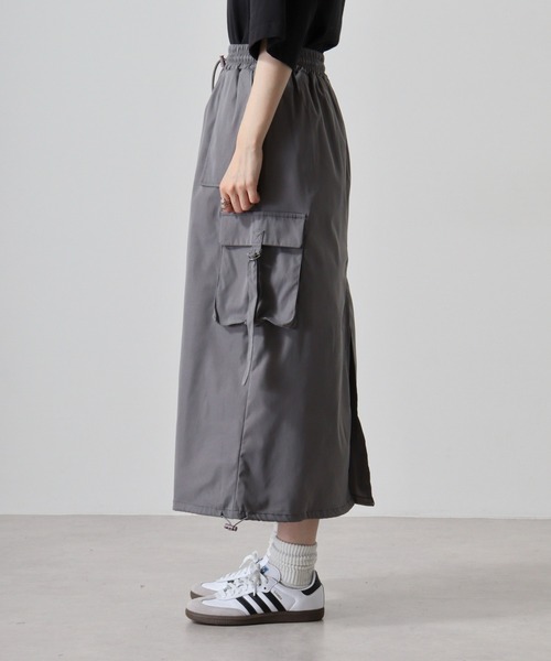 FUNALIVE（ファンアライブ）の「.works 合繊バルーンカーゴスカート（スカート・レディース・ブラック/ダークグレー/グレー・M）」の15枚目の写真