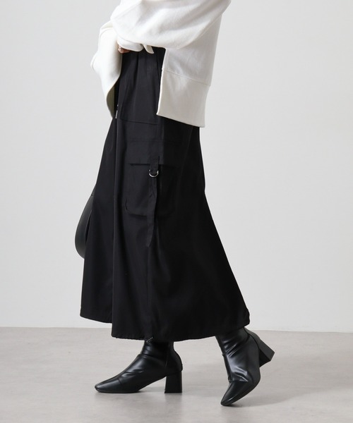 FUNALIVE（ファンアライブ）の「.works 合繊バルーンカーゴスカート（スカート・レディース・ブラック/ダークグレー/グレー・M）」の22枚目の写真