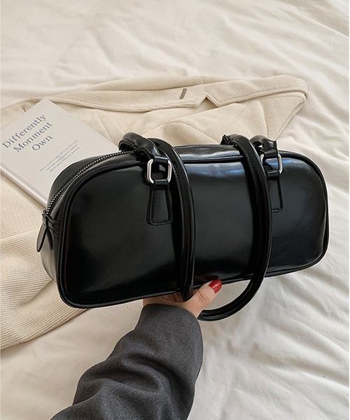 HALEY PESCA/レザー調 スクエアボストンバッグ（ボストンバッグ